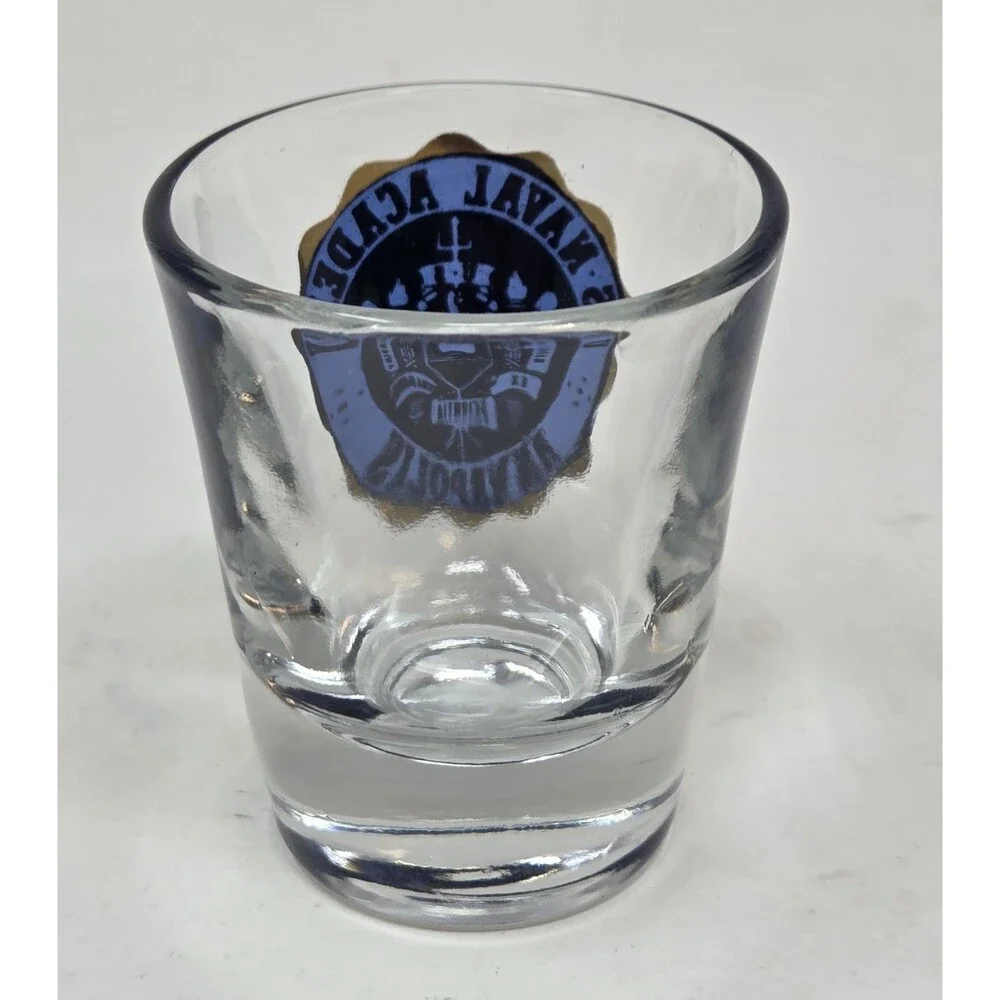 Vintage US Naval Academy Annapolis Shot Glass USNA Souvenir Military Collectible